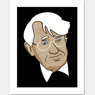 Jürgen Habermas Minimal Portrait - Philosophy Posters and Art